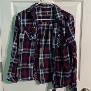 Charlotte Russe Flannel Button Down